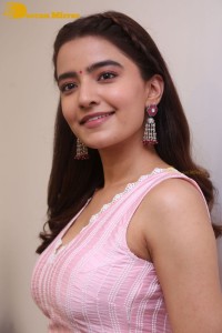 Actress Rukshar Dhillon in a pink dress