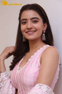 Actress Rukshar Dhillon in a pink dress