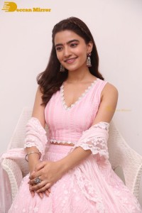 Actress Rukshar Dhillon in a pink dress