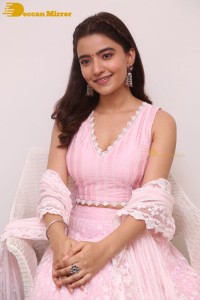 Actress Rukshar Dhillon in a pink dress