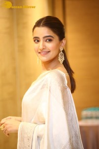 Actress Rukshar Dhillon Photoshoot in a Silver Color Saree