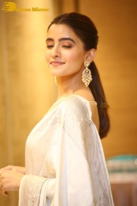 Actress Rukshar Dhillon Photoshoot in a Silver Color Saree