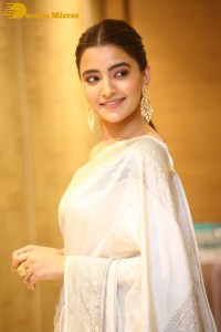 Actress Rukshar Dhillon Photoshoot in a Silver Color Saree