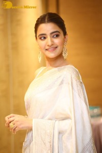 Actress Rukshar Dhillon Photoshoot in a Silver Color Saree