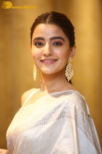 Actress Rukshar Dhillon Photoshoot in a Silver Color Saree