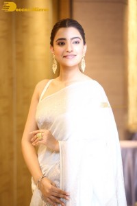 Actress Rukshar Dhillon Photoshoot in a Silver Color Saree