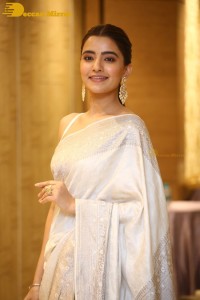 Actress Rukshar Dhillon Photoshoot in a Silver Color Saree