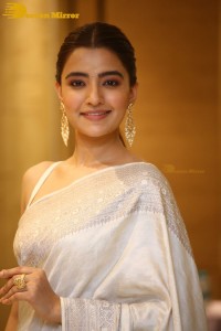 Actress Rukshar Dhillon Photoshoot in a Silver Color Saree