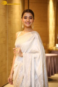 Actress Rukshar Dhillon Photoshoot in a Silver Color Saree