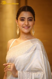 Actress Rukshar Dhillon Photoshoot in a Silver Color Saree
