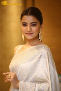 Actress Rukshar Dhillon Photoshoot in a Silver Color Saree