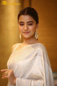 Actress Rukshar Dhillon Photoshoot in a Silver Color Saree