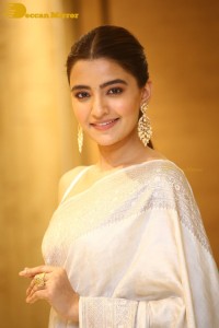 Actress Rukshar Dhillon Photoshoot in a Silver Color Saree