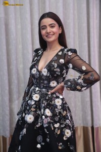 actress rukshar dhillon red-hot in a low neck black dress