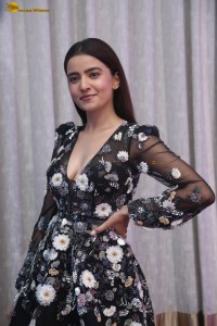 actress rukshar dhillon red-hot in a low neck black dress