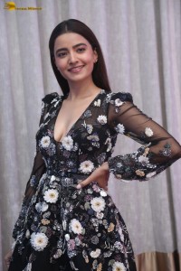 actress rukshar dhillon red-hot in a low neck black dress