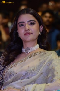 actress Rukshar Dhillon pretty in a saree at a movie event