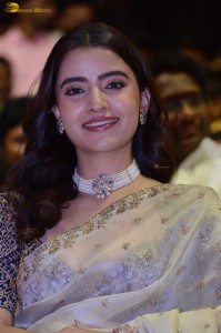 actress Rukshar Dhillon pretty in a saree at a movie event