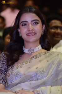 actress Rukshar Dhillon pretty in a saree at a movie event