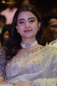 actress Rukshar Dhillon pretty in a saree at a movie event