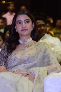 actress Rukshar Dhillon pretty in a saree at a movie event