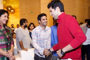 Actresses Regina Cassandra and Nivetha Thomas attend the pre-release function of the film Saakini Daakini