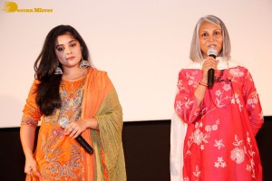 Regina Cassandra and Nivetha Thomas attend the press meet of the movie Saakini Daakini