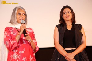 Regina Cassandra and Nivetha Thomas attend the press meet of the movie Saakini Daakini