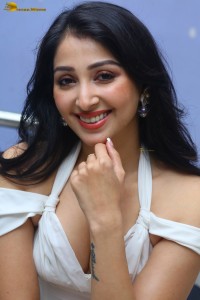 actress Sahiba Bhasin sexy photoshoot in a revealing white dress