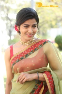 Sai Dhanshika photoshoot in a green saree