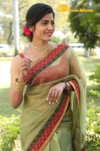 Sai Dhanshika photoshoot in a green saree