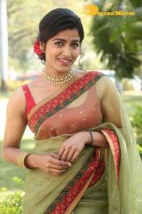 Sai Dhanshika photoshoot in a green saree