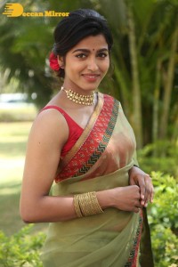 Sai Dhanshika photoshoot in a green saree