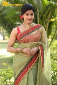 Sai Dhanshika photoshoot in a green saree