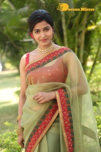 Sai Dhanshika photoshoot in a green saree