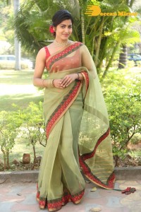 Sai Dhanshika photoshoot in a green saree