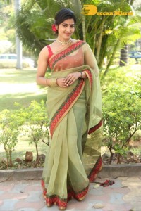 Sai Dhanshika photoshoot in a green saree