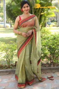 Sai Dhanshika photoshoot in a green saree