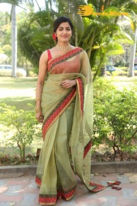 Sai Dhanshika photoshoot in a green saree