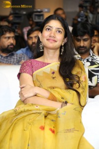 actress sai pallavi in a yellow saree
