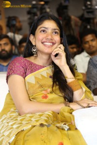 actress sai pallavi in a yellow saree