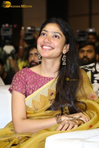 actress sai pallavi in a yellow saree