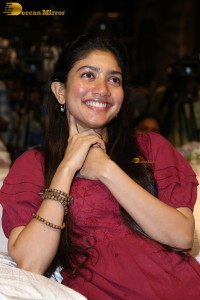actress sai pallavi pretty in a red salwar dress