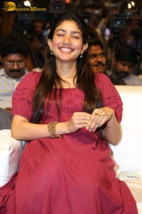 actress sai pallavi pretty in a red salwar dress