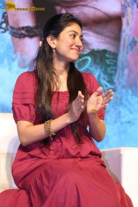actress sai pallavi pretty in a red salwar dress