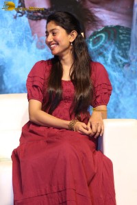 actress sai pallavi pretty in a red salwar dress