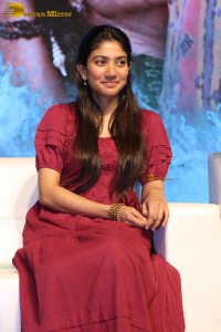 actress sai pallavi pretty in a red salwar dress