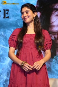 actress sai pallavi pretty in a red salwar dress