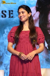 actress sai pallavi pretty in a red salwar dress