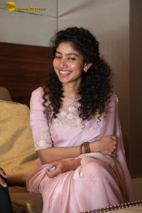 actress Sai Pallavi pretty in a pink dress